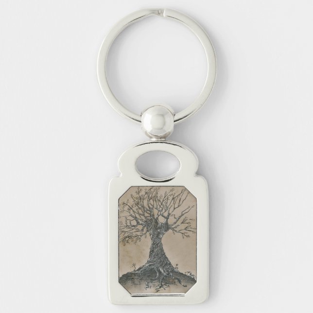 Porte-clés Vieil arbre de chuchotement (Devant)