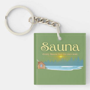 Porte-clés Vieille maxime de sauna