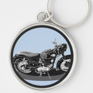 Porte-clés Vieille moto BSA noir et blanc