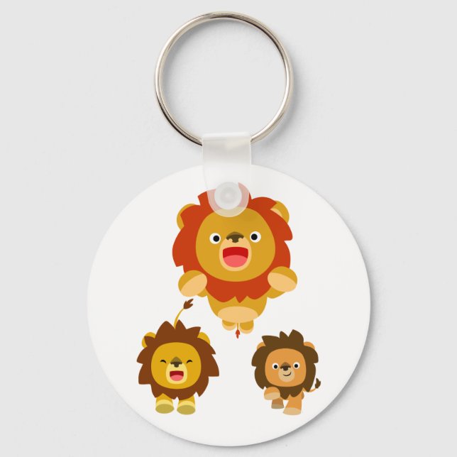 Porte-clés 'Viens ! ! ' Trois mignons Porte - clé de Lions Ca (Recto)