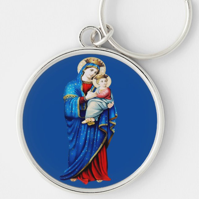 Porte-clés Vierge Marie avec Bébé Jésus (Devant)