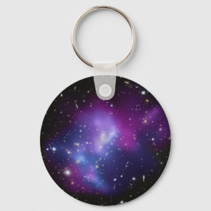 Porte-clés Vierge photo de l'espace céleste violet