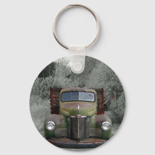 Porte-clés Vieux camion international Green