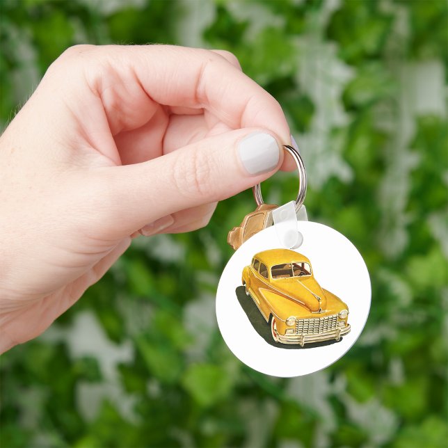 Porte-clés Vieux Porte - clé de voiture jaune (Créateur téléchargé)