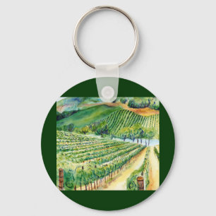 Porte-clés Vin de Californie Porte - clés d'art