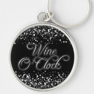 Porte-clés Vin O'Clock Argent Étincelle