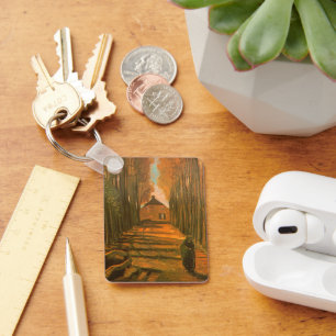 Porte-clés Vincent van Gogh - Allée de peupliers en automne