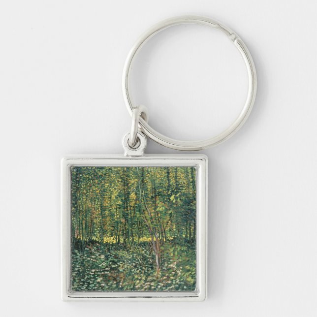 Porte-clés Vincent van Gogh | Arbres et sous-bois, 1887 (Devant)