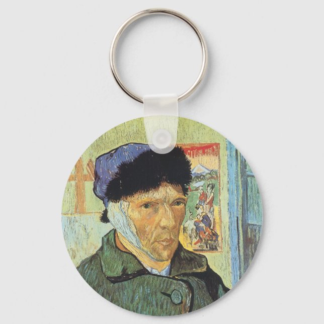 Porte-clés Vincent van Gogh - Autoportrait avec l'oreille ban (Recto)