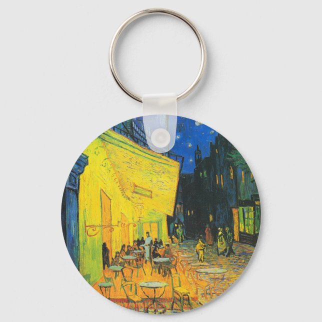 Porte-clés Vincent Van Gogh Café Terrasse Au Night Fine Art (Recto)