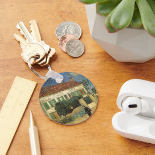 Porte-clés Vincent van Gogh - La maison blanche la nuit