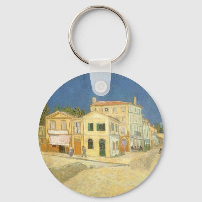 Porte-clés Vincent van Gogh - La Maison Jaune (La Rue) (Recto)