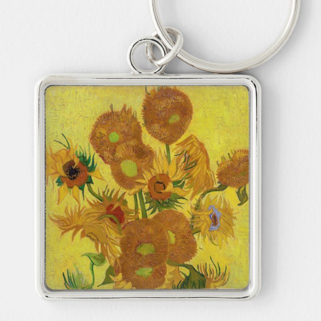Porte-clés Vincent van Gogh - Vase avec quinze tournesols (Devant)