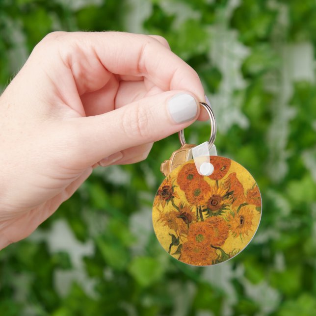 Porte-clés Vincent van Gogh Vase de vie morte avec 15 tournes (main)