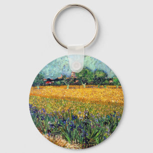 Porte-clés Vincent Van Gogh - Vue d'Arles avec des iris