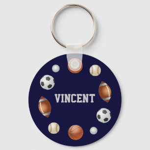 Porte-clés Vincent World of Sports Nom Porte - clé - Navy Bl