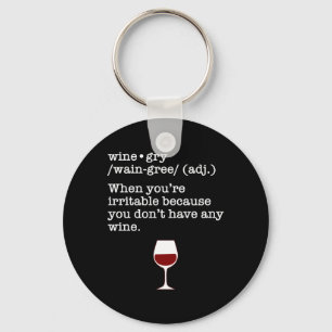 Porte-clés Vins amusants définition de l'amateur de vin
