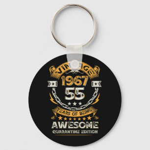 Porte-clés Vintage 1967 60e anniversaire 55 ans