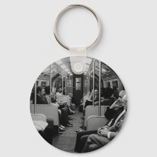 Porte-clés Vintage Angleterre Londres train intérieur