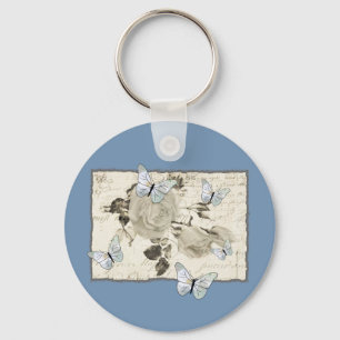 Porte-clés Vintage avec papillons