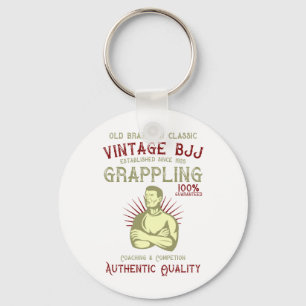 Porte-clés Vintage BJJ Retro Grappling brésilien Jiu Jitsu