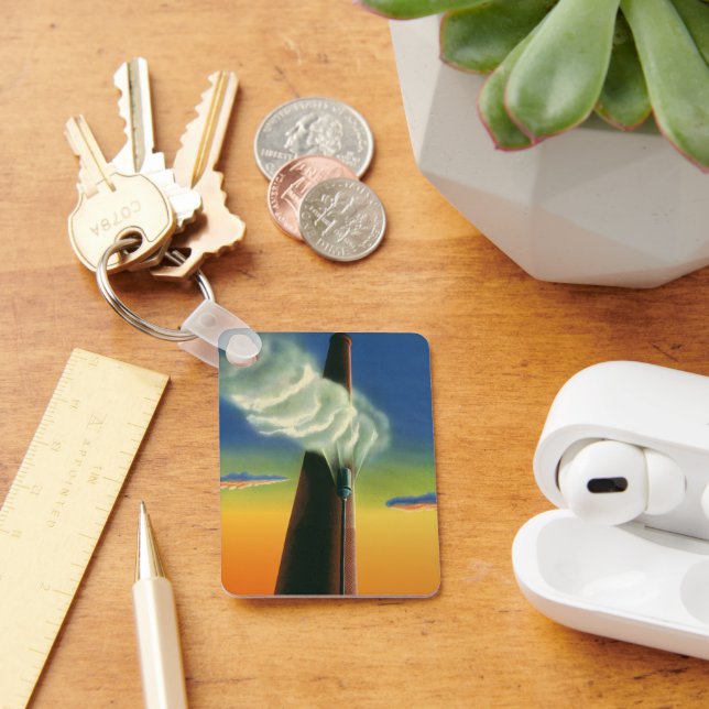 Porte-clés Vintage Business, Steam Whistler Factory Sunrise (Bureau)