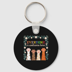 Porte-clés Vintage Chemise Florale Tout Le Monde Est Bienvenu