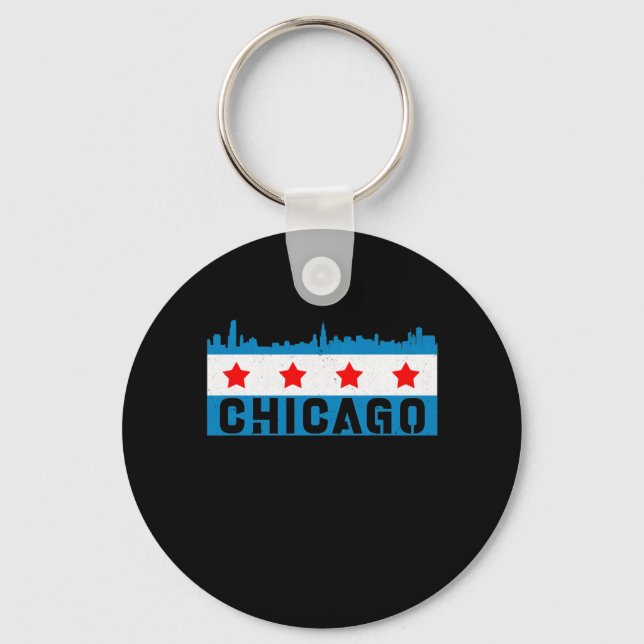 Porte-clés Vintage Chicago Flag (Recto)