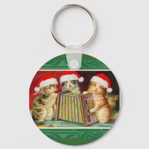 Porte-clés Vintage Christmas Cats