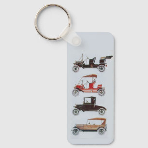 Porte-clés VINTAGE CLASSIC CARS  Automotive black white red 