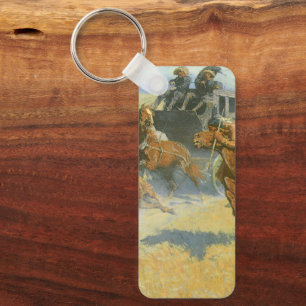 Porte-clés Vintage Cowboy, Downing the Nigh Leader, Remington