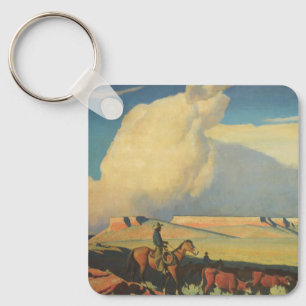 Porte-clés Vintage Cowboys, Open Range par Maynard Dixon