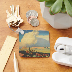 Porte-clés Vintage Cowboys, Open Range par Maynard Dixon