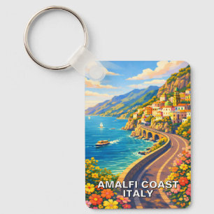 Porte-clés vintage de la côte d'Amalfi en Italie R
