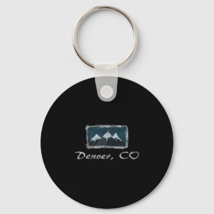 Porte-clés Vintage Denver Colorado Hiver Skiing Fun