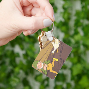 Porte-clés Vintage Fable d'Ésope L'oie qui pond l'oeuf d'or