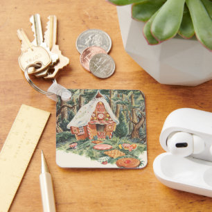 Porte-clés Vintage Fairy Tale, Hansel et Gretel Candy House