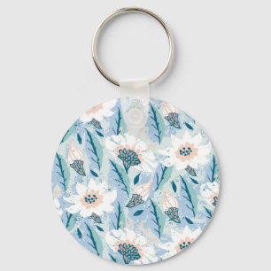 Porte-clés Vintage floral peint à la main