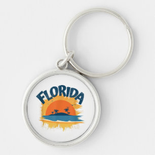 Porte-clés Vintage Florida Retro Tee Design Sunshine