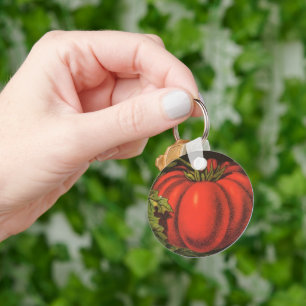 Porte-clés Vintage Fruit Crate Label Art, Wayne Co Tomatoes