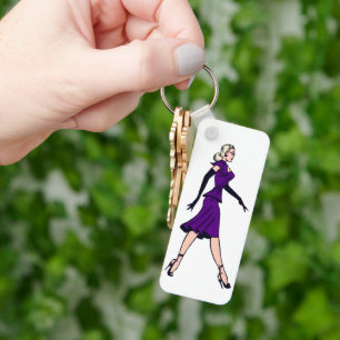 Porte-clés Vintage Glamor Girl, Retro Blond Secrétaire