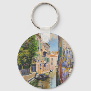 Porte-clés Vintage Grand Canal Gondolas Venise Italie Voyage