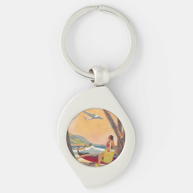 Porte-clés Vintage Hawaii Travel (Devant)