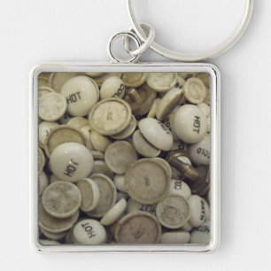 Porte-clés Vintage Hot and Cold Porcelain Knobs