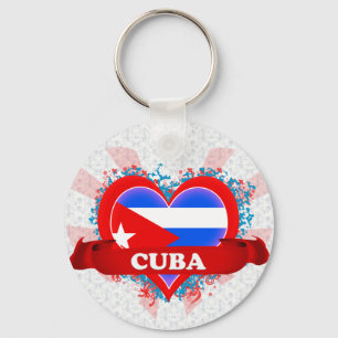 Porte-clés Vintage I Love Cuba