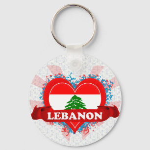 Porte-clés Vintage I Love Lebanon