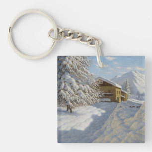 Porte-clés Vintage Ivan Choultse Porte - clé paysage d'hiver