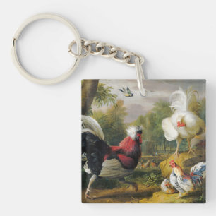 Porte-clés Vintage Jakob Bogdani Les Cockrels combattent