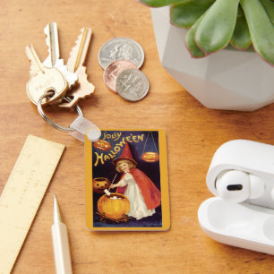 Porte-clés Vintage Jolly Halloween Witch by Ellen Clapsaddle