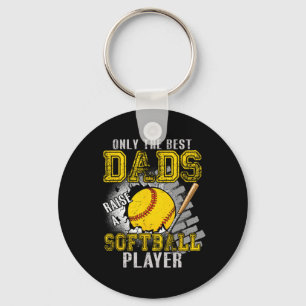 Porte-clés Vintage Les Meilleurs Papas Élèvent Un Joueur Soft